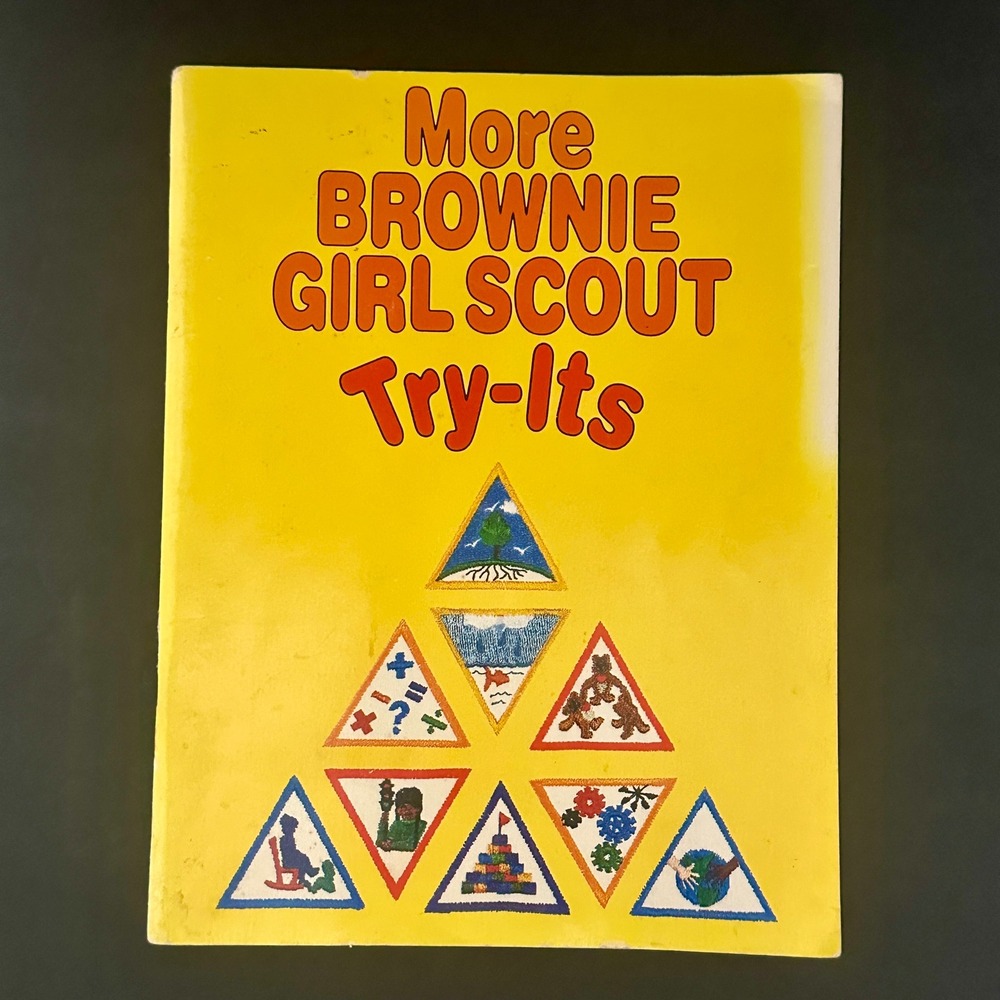 Vintage 1989 More Brownie Girl Scout Try-Its Activity Book Illustrated 20-784